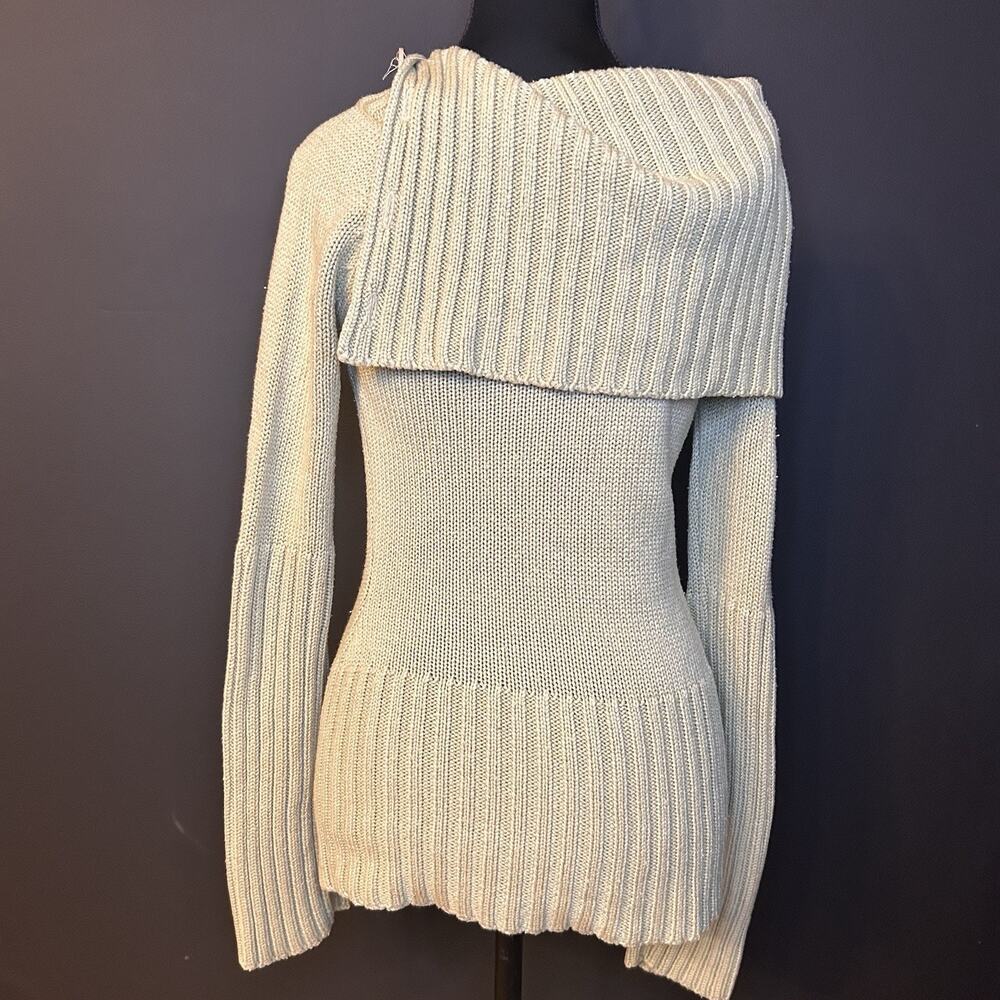 Y2K Chesley Knitted Off-the-shoulder Sweater with Buttons #Knitwear Size Small - Picture 4 of 5